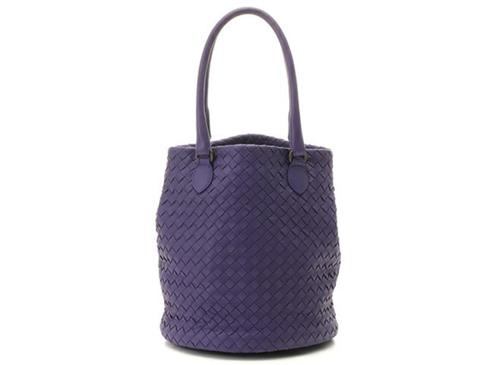 Bottega Veneta Intrecciato Tote Bag Calfskin Purple